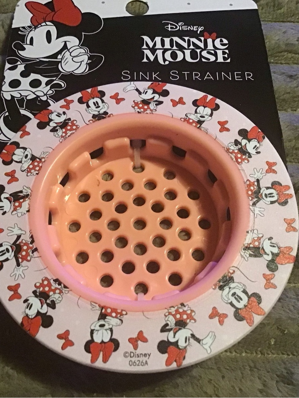 Disney Minnie Mouse Pink Sink Strainer